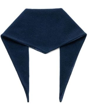 Rier Triangle Virgin Wool Scarf - Blue