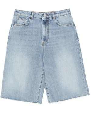 Rohe Shorts Met Riemlussen - Blauw