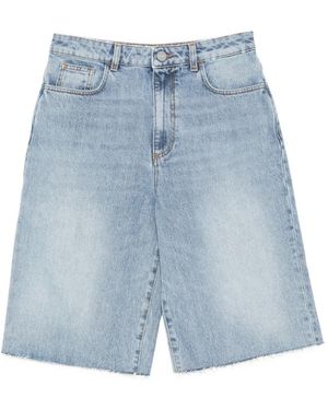 Rohe Shorts Met Riemlussen - Blauw