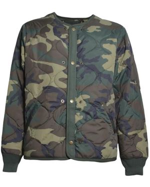 Alpha Industries Camouflage-Print Onion-Quilted Jacket - Green