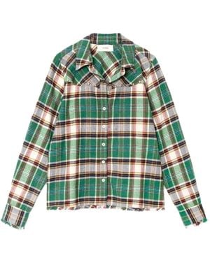 Xirena Eastwood Check-Print Studded Shirt - Green