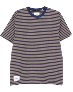 WTAPS ストライプ Tシャツ - グレー