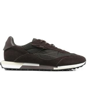 GHŌUD Suede-Panelled Trainers - Black