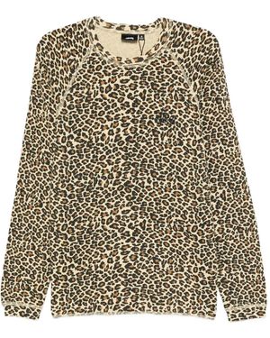 Stussy Leopard-Print Sweatshirt - Natural