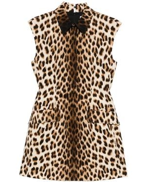 Sportmax Lonza Animal-Print Mini Dress - White