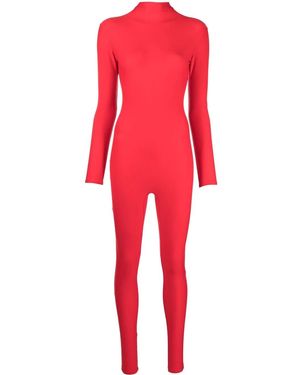 Atu Body Couture High Neck Long Sleeves All-In-One - Red