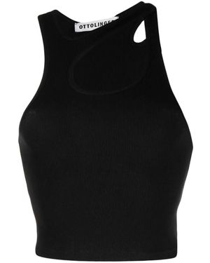 OTTOLINGER Lounge Cut-Out Tank Top - Black