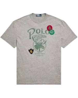 Polo Ralph Lauren Logo-Print T-Shirt - Gray