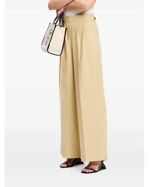 Karl Lagerfeld Pleated-Front Adjustable Trousers - Natural