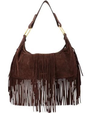 Vanessa Bruno Mathilde Fringed Shoulder Bag - Brown