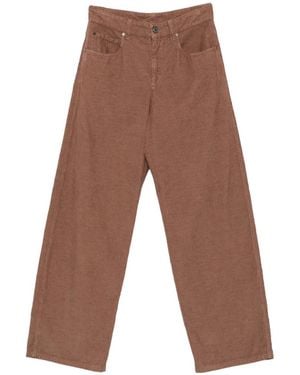 Brunello Cucinelli Pantalones Con Diseño De Barril - Blanco