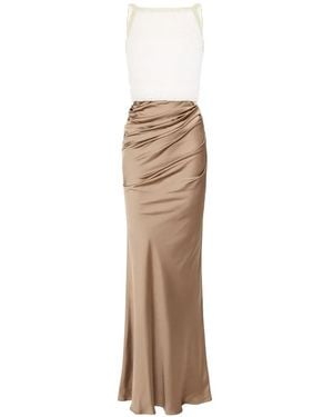 Elisabetta Franchi Carpet Dress - Natural