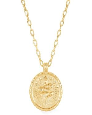 Dower & Hall Snake Talisman Necklace - Metallic