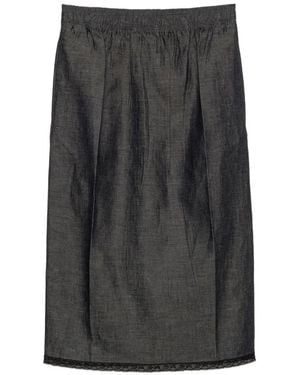 Prada Chambray Skirt - Gray