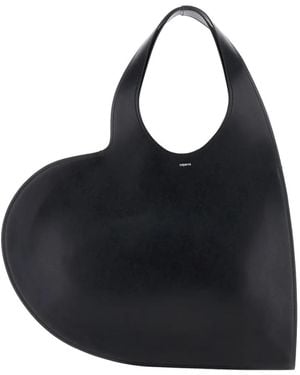 Coperni Heart Cut-Out Shoulder Bag - Black