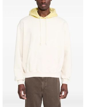 AURALEE Drawstring-Hood Pouch-Pocket Hoodie - White