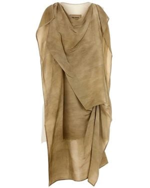 Uma Wang Taylor Draped Top - Natural
