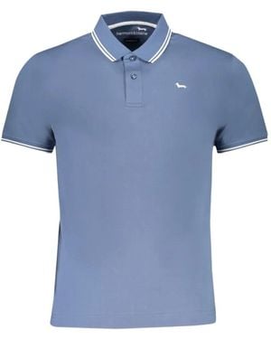 Harmont & Blaine Embroidered-Motif Polo Shirt - Blue