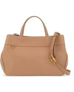 Gianni Chiarini Selena Hammered Tote Bag - Brown
