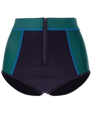 Duskii Two-Tone High-Waisted Bottom - Blue