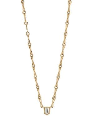 Azlee Bullet Halskette Mit Diamant - Mettallic