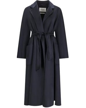 Max Mara Ludmilla Icon Belted Coat - Blue