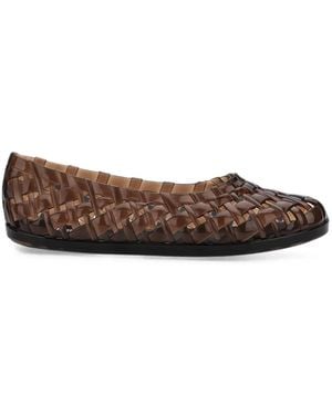 Melissa Possession Woven-Effect Ballet Flats - Brown