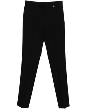 Versace Straight Leg Wool Trousers - Black