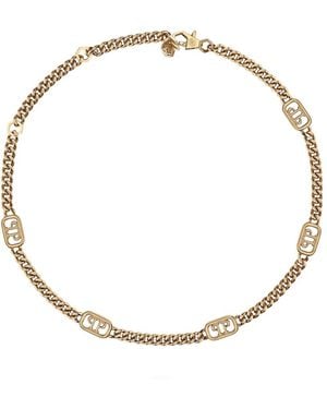 Philipp Plein Lettering Logo-Chain Necklace - Metallic