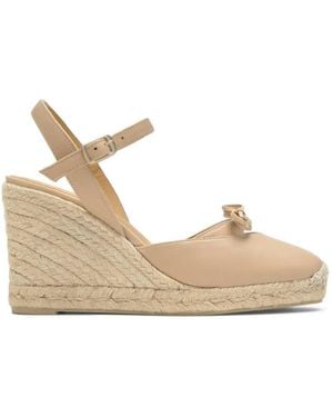 Castañer Cyra Bow-Detail Wedge Espadrilles - Natural