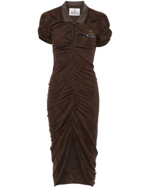 Vivienne Westwood Trekking Midi-Jurk - Bruin
