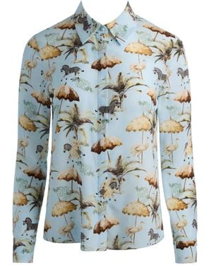 Alice + Olivia Camisa Willa Staceface - Azul