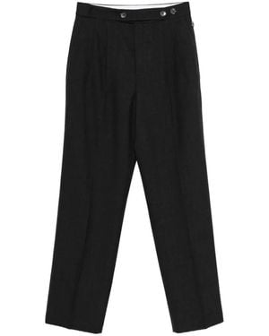NAMACHEKO Hav Button Pleated Trousers - Black