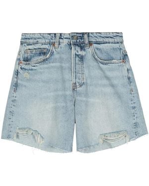 Reformation Raye Mid-Rise Denim Shorts - Blue
