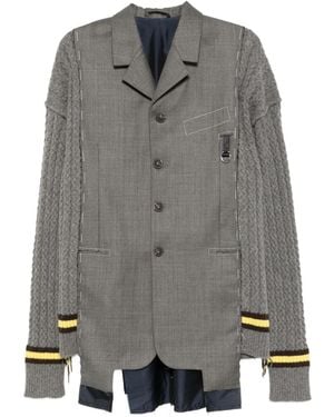 SONIA CARRASCO Asymmetric-Hem Jacket - Gray