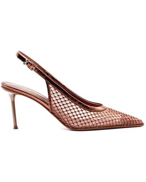 Sergio Levantesi Greta6 Embellished Mesh Court Shoes - Pink