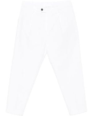 Eleventy Pleat-Detail Trousers - White