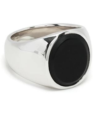 Tom Wood Anello Con Onice Ovale - Nero