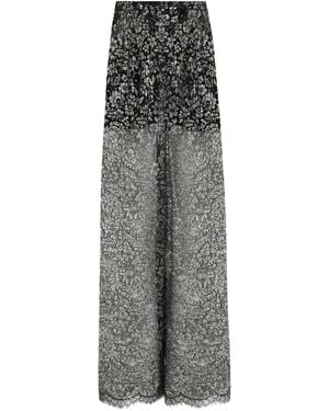 Dolce & Gabbana Lamé Lace Pants - Gray