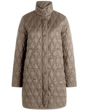 Betty Barclay Quilted High-Neck Coat - Brown