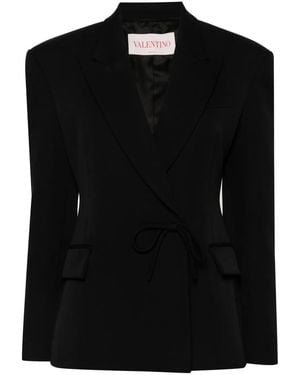 Valentino Garavani Bow-Embellished Blazer - Black