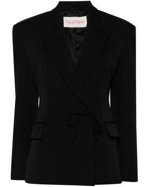 Valentino Garavani Bow-Embellished Blazer - Black