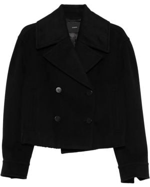 JOSEPH Double-Breasted Cropped Jacket - Black