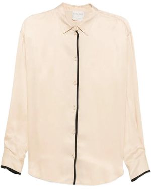 forte_forte Contrast-Trim Shirt - Natural