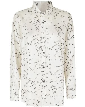Alysi Abstract-Print Long-Sleeve Shirt - White