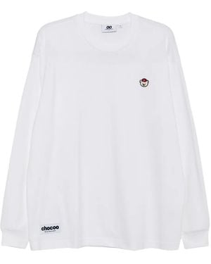 Chocoolate Long-Sleeved Sweatshirt - White