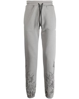 Phobia Lightning-Print Cotton Track Pants - Gray