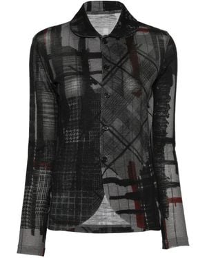 Y's Yohji Yamamoto All-Over Graphic-Print Shirt - Black