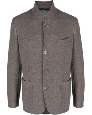 美品 フェデーリ カシミヤ カシミア ジャケット ライトグレー メンズ