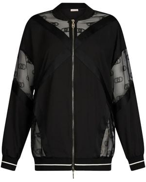 Liu Jo Monogram Bomber Jacket - Black
